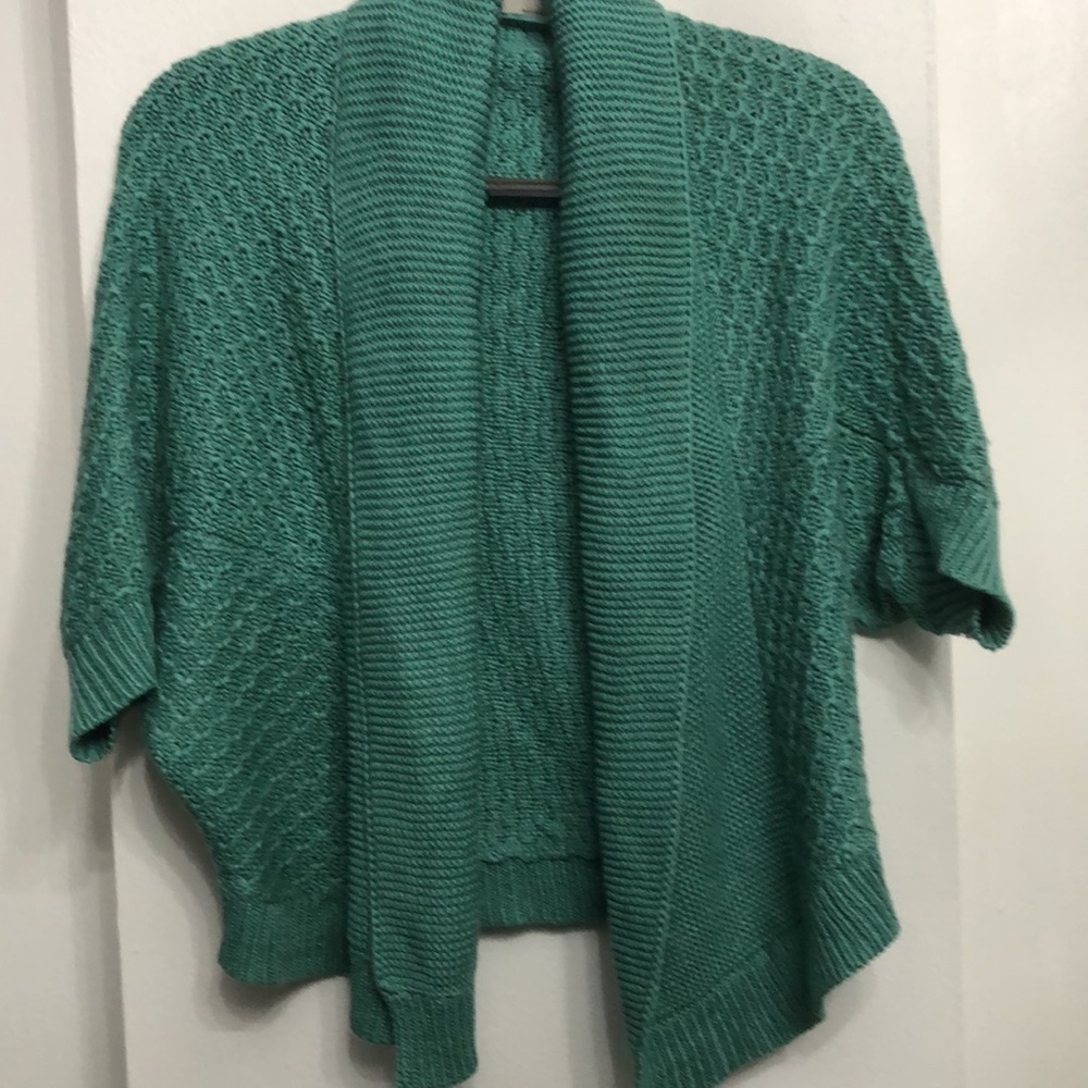 Zara Knit Green Open Cardigan Medium
